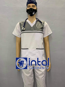 Scrub Suit High Quality Medical Doctor Nurse Scrubsuit Set A Regular Pocket Pants Unisex Scrubs 03C
