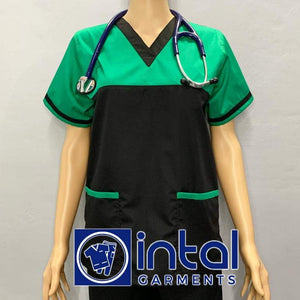 Scrub Suit High Quality Medical Doctor Nurse Scrubsuit Set A Regular 4 Pocket Pants Unisex Scrubs 03D