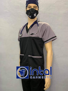 Scrub Suit High Quality Medical Doctor Nurse Scrubsuit Set A Regular 4 Pocket Pants Unisex Scrubs 03D