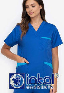 Scrub Suit High Quality Medical Doctor Nurse Scrubsuit Regular/Jogger 4 Pocket Pants Unisex Scrubs 01B Admiral Blue