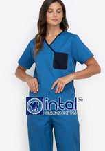 Scrub Suit High Quality Medical Doctor Nurse Scrubsuit Jogger 4 Pocket Pants Unisex Scrubs 04I Sapphire Midnight Blue