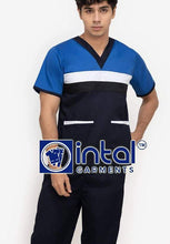 Scrub Suit High Quality Medical Doctor Nurse Scrubsuit Jogger 4 Pocket Pants Unisex Scrubs 03H Midnight Blue-Admiral Blue