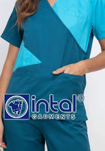 Scrub Suit High Quality Medical Doctor Nurse Scrubsuit Regular 4 Pocket Pants Unisex Scrubs 11 Teal Blue-Aqua Blue
