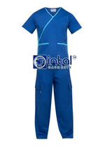 Scrub Suit High Quality Medical Doctor Nurse Scrubsuit Cargo 6 Pocket Pants Unisex Scrubs 13 Admiral Blue-BDF