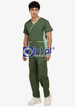 Scrub Suit High Quality Medical Doctor Nurse Scrubsuit Cargo 6 Pocket Pants Unisex Scrubs 13 Army Green-Russian Green