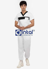 SCRUBSUIT 03I Classic V-Neck Lhacose Cotton Regular/Jogger 4-Pocket Pants White & Black