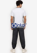 SCRUBSUIT 17 Premium V-Neck Lhacose Cotton Cargo Jogger 6-Pocket Pants White & Charcoal Grey