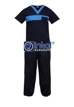 SCRUBSUIT 03I Classic V-Neck Lhacose Cotton Regular/Jogger 4-Pocket Pants Midnight & Azure Blue