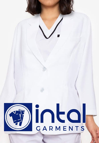 DOCTOR'S WHITE COAT BLAZER LONG SLEEVE MEDICAL UNIFORM Gabardine Fabric