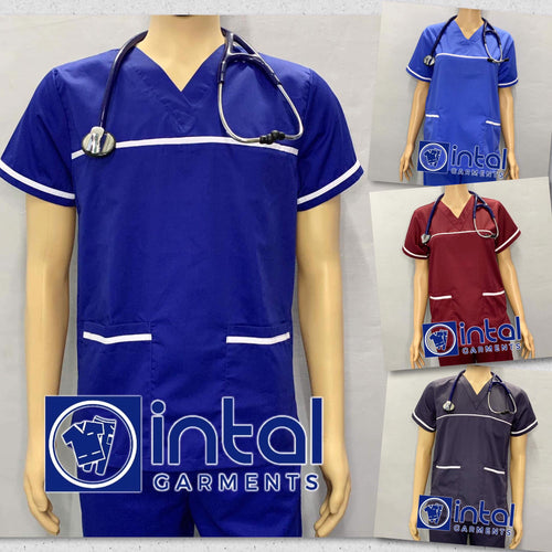 INTAL SCRUBSUIT 03E HIGH QUALITY Classic V-Neck Regular 4 Pocket Pants Unisex Scrubs