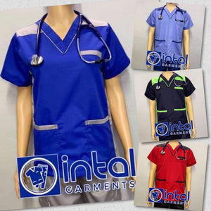 Scrub Suit High Quality Medical Doctor Nurse Scrubsuit Cargo 6 Pocket Pants Unisex Scrubs 09