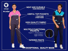 SCRUBSUIT 03I Classic V-Neck Lhacose Cotton Regular/Jogger 4-Pocket Pants Sapphire & Aqua Blue
