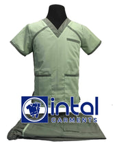 SCRUB SUIT High Quality SS_09B Polycotton CARGO Pants by INTAL GARMENTS Color Sage Green - Russian Green