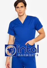 SCRUB SUIT High Quality SS_01A Polycotton by INTAL GARMENTS Color Admiral ( Dark Royal ) Blue
