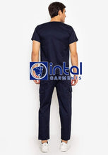 SCRUBSUIT 01A Classic V-Neck Lhacose Polycotton Regular 4-Pocket Pants Unisex Scrubs Midnight Blue