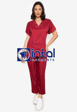 SCRUB SUIT High Quality SS_01A Polycotton by INTAL GARMENTS Color Maroon
