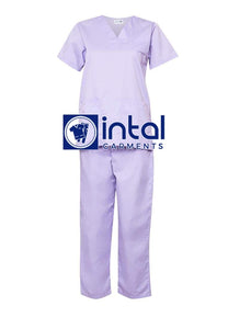 SCRUB SUIT High Quality SS_01A Polycotton by INTAL GARMENTS Color Orchid Violet