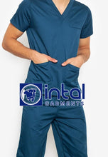 SCRUB SUIT High Quality SS_01A Polycotton by INTAL GARMENTS Color Teal Blue