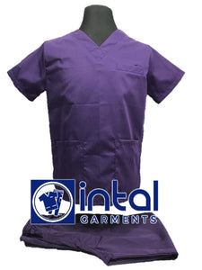 SCRUB SUITS High Quality SS_01A Polycotton by INTAL GARMENTS Color Violet