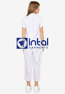 SCRUB SUIT High Quality SS_01A Polycotton by INTAL GARMENTS Color White