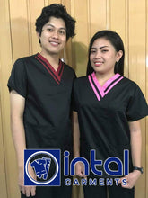 SCRUB SUITS High Quality SS_01C Polycotton by INTAL GARMENTS Color Midnight Blue - Maroon