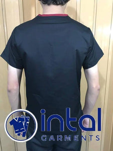 SCRUB SUITS High Quality SS_01C Polycotton by INTAL GARMENTS Color Midnight Blue - Maroon