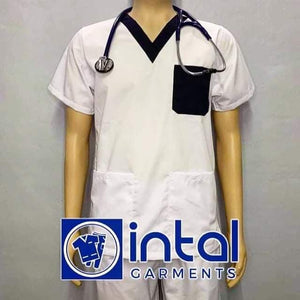 QUALITY SCRUBSUITS Medical Doctor Nurse Uniform REGULAR/JOGGER Set Unisex SS01I White Black