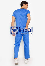 SCRUB SUIT High Quality SS 02 Polycotton by INTAL GARMENTS Color Azure Blue