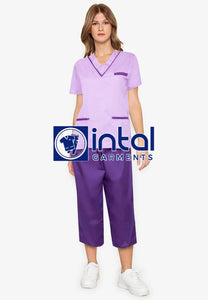 SCRUB SUIT High Quality SS 02 Polycotton by INTAL GARMENTS Color Lilac - Violet