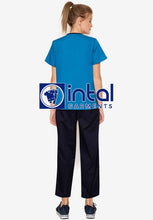 SCRUB SUIT High Quality SS 02 Polycotton by INTAL GARMENTS Color Sapphire Blue - Midnight Blue
