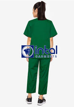 SCRUB SUIT High Quality SS_02A Polycotton by INTAL GARMENTS Color Forest Green - Kelly Green