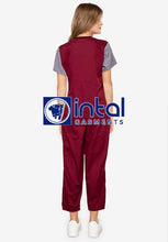 SCRUB SUITS High Quality SS_04 Polycotton by INTAL GARMENTS Color Maroon - Black - Light Grey