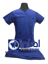 SCRUB SUIT High Quality SS_04C Polycotton by INTAL GARMENTS Color Admiral Blue
