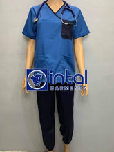 QUALITY SCRUBSUIT Medical Doctor Nurse Uniform JOGGER Set Unisex SS04I Sapphire Blue Midnight Blue