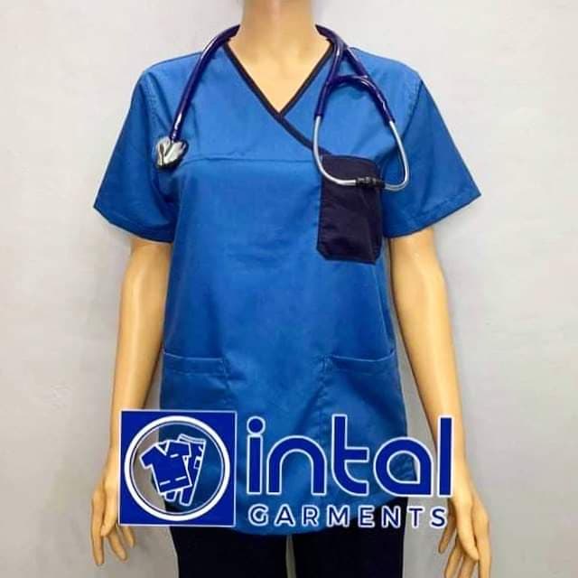 QUALITY SCRUBSUIT Medical Doctor Nurse Uniform JOGGER Set Unisex SS04I Sapphire Blue Midnight Blue