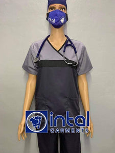 Scrub Suit High Quality Medical Doctor Nurse Scrubsuit Set A Regular 4 Pocket Pants Unisex Scrubs 04