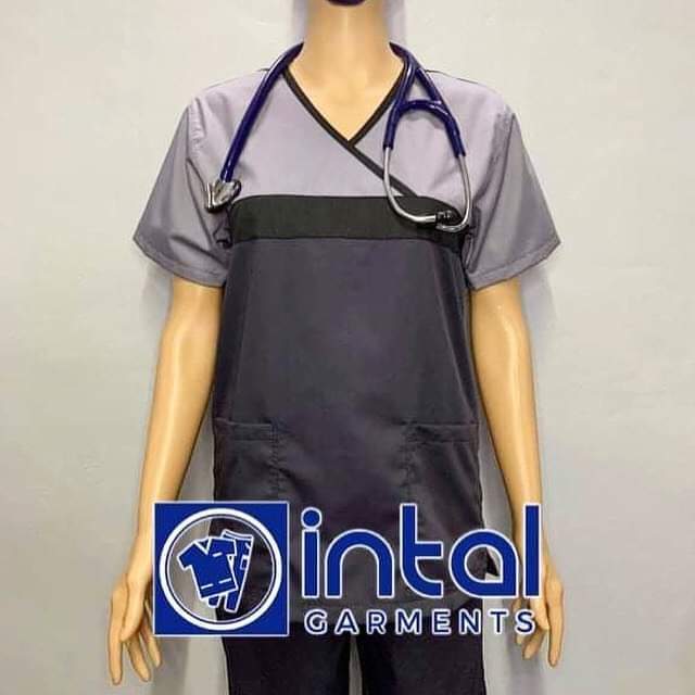 Scrub Suit High Quality Medical Doctor Nurse Scrubsuit Set A Regular 4 Pocket Pants Unisex Scrubs 04
