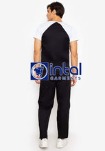 SCRUB SUITS High Quality SS_05 Polycotton by INTAL GARMENTS Color Black - White