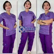 Scrub Suit 06C High Quality Medical Doctor Nurse Scrubsuit Cargo 6 Pocket Pants Unisex Scrubs Set B