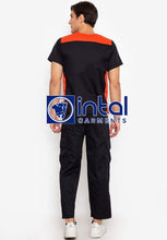 SCRUB SUIT High Quality SS_09 Polycotton CARGO Pants by INTAL GARMENTS Color Black - Orange