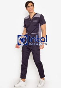 SCRUB SUIT High Quality SS_09 Polycotton CARGO Pants by INTAL GARMENTS Color Charcoal Grey