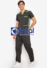 SCRUB SUIT High Quality SS_09 Polycotton CARGO Pants by INTAL GARMENTS Color Military Green - Fern Green