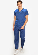 SCRUB SUIT High Quality SS_09 Polycotton CARGO Pants by INTAL GARMENTS Color Oxford Blue - Azure Blue