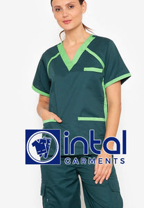 SCRUB SUIT High Quality SS_09B Polycotton CARGO Pants by INTAL GARMENTS Color Forest -Kelly Green