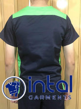 SCRUB SUIT High Quality SS_09 Polycotton CARGO Pants by INTAL GARMENTS Color Midnight Blue - Kelly Green
