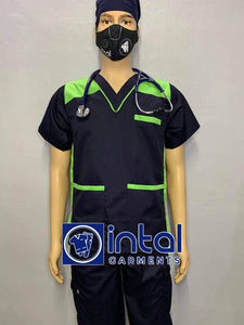 Scrub Suit High Quality Medical Doctor Nurse Scrubsuit Cargo 6 Pocket Pants Unisex Scrubs 09