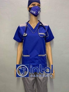 Scrub Suit High Quality Medical Doctor Nurse Scrubsuit Cargo 6 Pocket Pants Unisex Scrubs 09