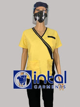 SCRUB SUITS High Quality SS_10 Polycotton by INTAL GARMENTS Color Corn Yellow - Black