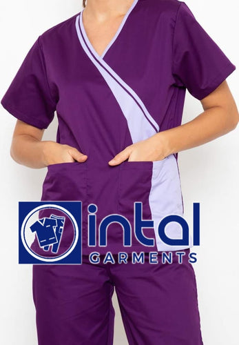 SCRUB SUITS High Quality SS_10 Polycotton by INTAL GARMENTS Color Violet - Orchid Violet