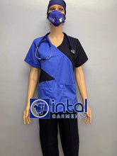 SCRUB SUIT High Quality SS_11 Polycotton JOGGER PANTS by INTAL GARMENTS Color Azure Blue-Midnight Blue